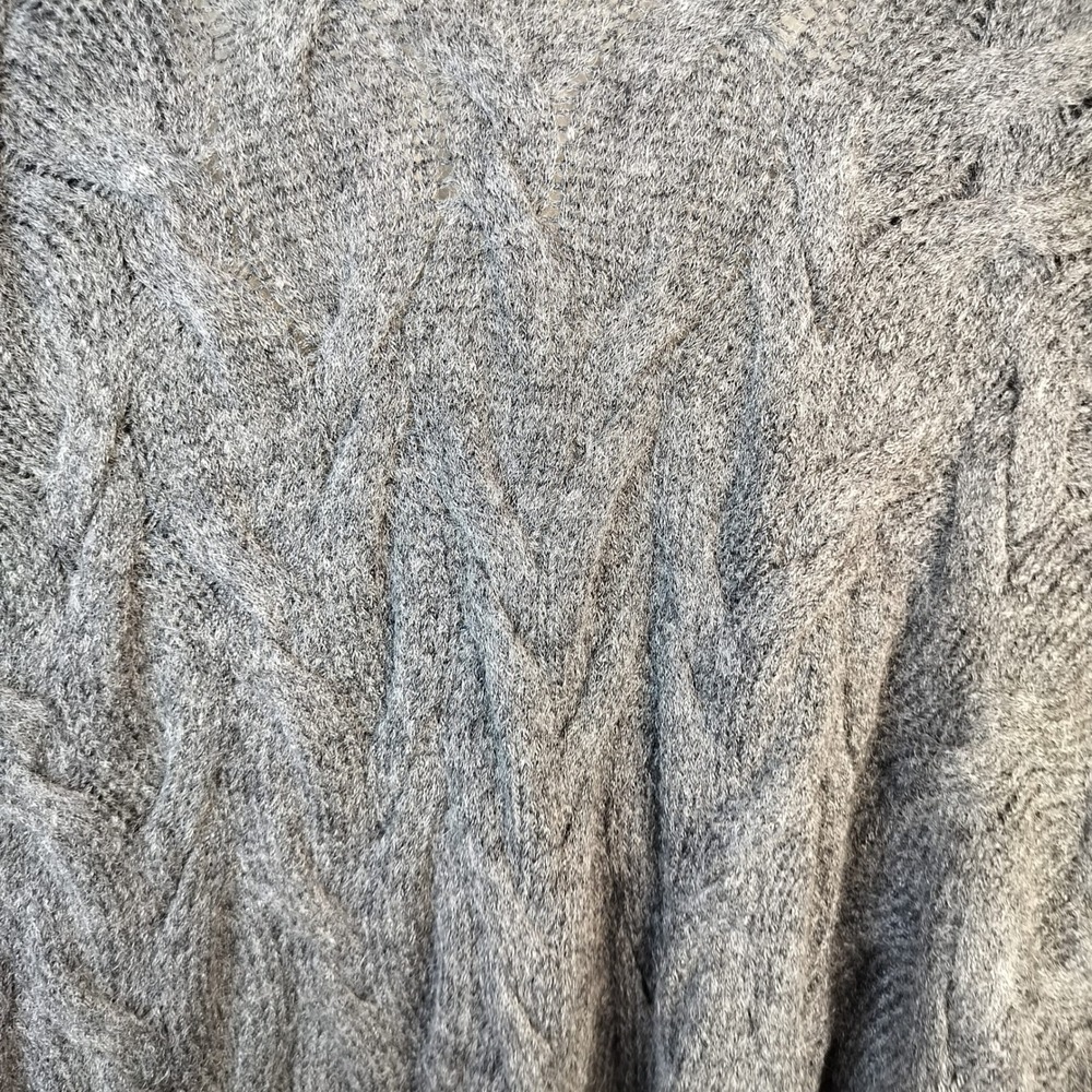 Eileen Fisher Wool Mohair Cardigan Sweater Size XL Cable Knit Open Front Minimal - Picture 10 of 12